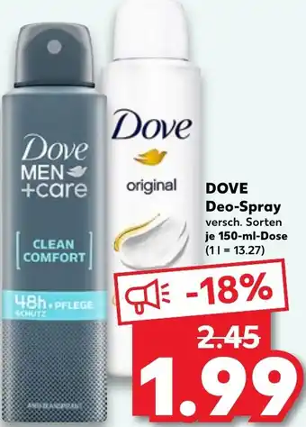 Kaufland DOVE Deo-Spray 150 ml Dose Angebot