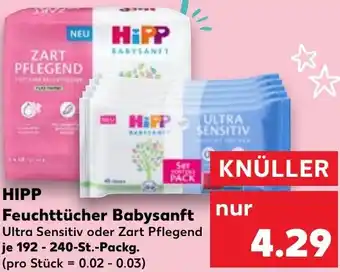 Kaufland HIPP Feuchttücher Babysanft 192 - 240 St. Packg. Angebot