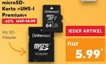 Kaufland (Intenso) microSD Karte UHS-I Premium Angebot