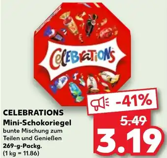 Kaufland CELEBRATIONS Mini-Schokoriegel 269 g Packg. Angebot