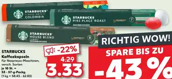 Kaufland STARBUCKS Kaffeekapseln 53-57 g Packg. Angebot