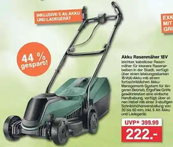 Famila Nord West Akku Rasenmäher 18V Angebot