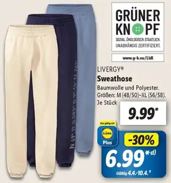 Lidl LIVERGY Sweathose Angebot