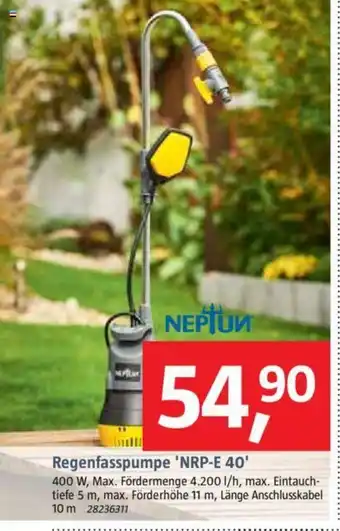 Bauhaus Regenfasspumpe 'NRP-E 40' Angebot