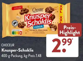 Aldi Süd CHOCEUR Knusper-Schoklis 400-g-Packung Angebot