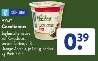 Aldi Süd MYVAY Cocolicious 150 g Becher Angebot