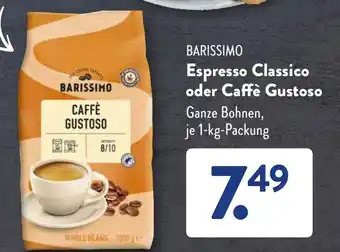 Aldi Süd BARISSIMO Espresso Classico oder Caffè Gustoso 1 kg Packung Angebot