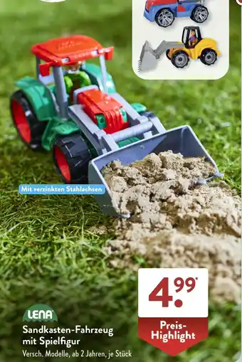 Aldi Süd LENA Sandkasten-Fahrzeug mit Spielfigur Angebot