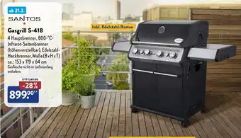 Aldi Süd SANTOS Gasgrill S-418 Angebot