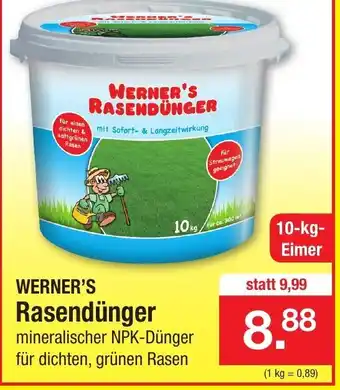 Zimmermann Werner's Rasendünger 10kg Angebot