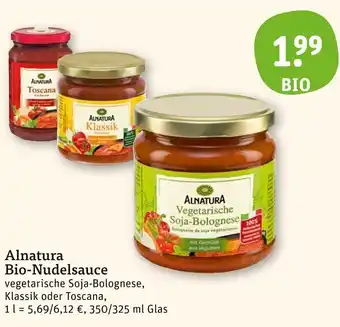 basic Alnatura Bio-Nudelsauce 350/325 ml Glas Angebot