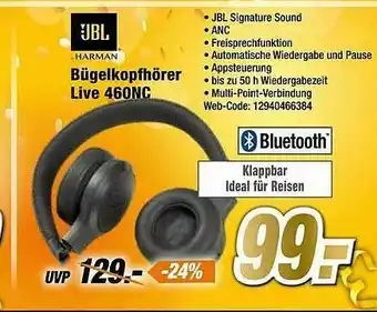 Expert Jbl Harman Bügelkopfhörer Live 460nc Angebot