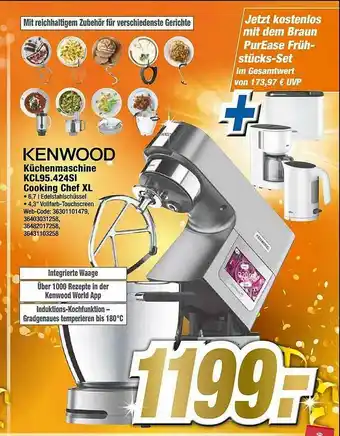 Expert Kenwood Küchenmaschine Kcl95.424si Cooking Chef XL Angebot