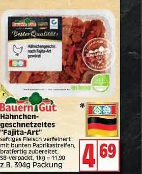 Edeka Bauern Gut Hähnchengeschnetzeltes „fajita-art” Angebot