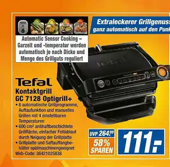 Expert Tefal Kontaktgrill Gc7128 Optigrill+ Angebot