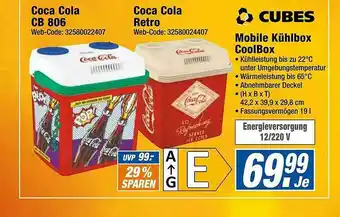 Expert Cubes Mobile Kühlbox Coolbox Coca-cola Cb806 Oder Retro Angebot