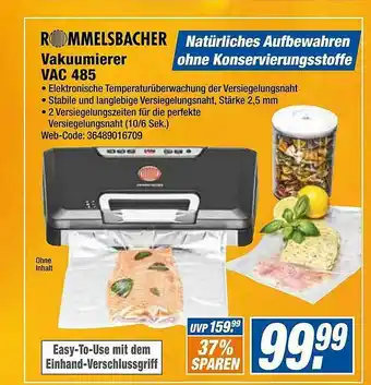 Expert Rommelsbacher Vakuumierer Vac485 Angebot