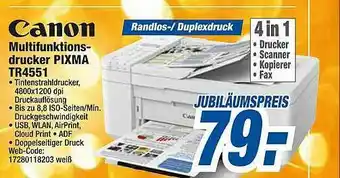 expert Octomedia Canon Multifunktionsdrucker Pixma Tr4551 Angebot