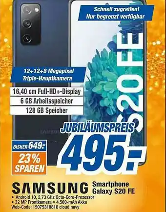 expert Octomedia Samsung Smartphone Galaxy S20 Fe Angebot