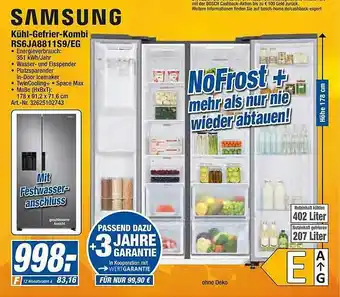 expert Techno Land Samsung Kühl- Gefrierkombination Rs6ja8811s9-eg Angebot