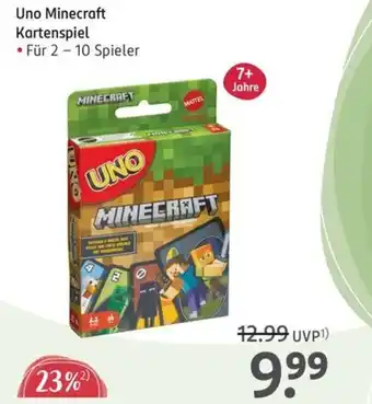 Rossmann Uno Minecraft Kartenspiel Angebot