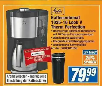 Expert Technomarkt Melitta Kaffeeautomat Angebot