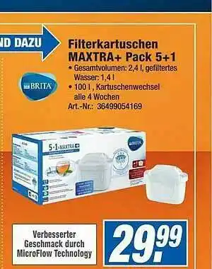 Expert Technomarkt Filterkartuschen Maxtra+ Pack 5+1 Angebot