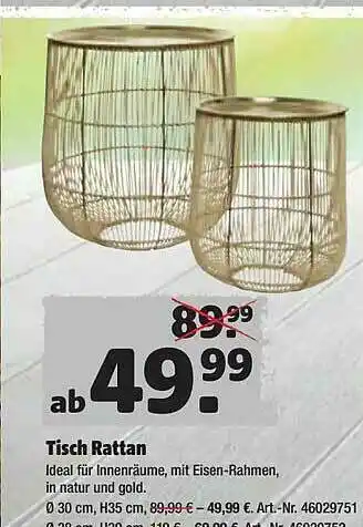 Hagebau Tisch Rattan Angebot