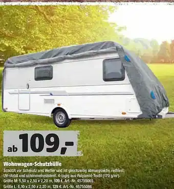 Hagebau Wohnwagen-schutzhülle Angebot