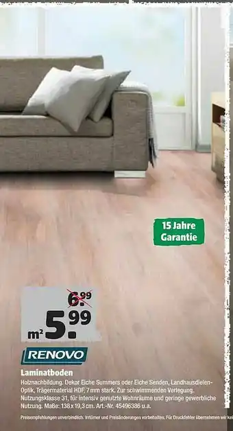 Hagebau Renovo Laminatboden Angebot