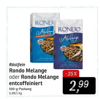 KONSUM Röstfein Rondo Melange Oder Rondo Melange Entcoffeiniert Angebot