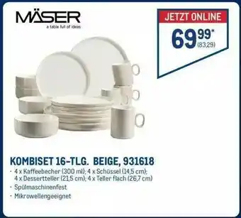 METRO Mäser Kombiset 16-tlg Angebot