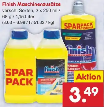 Netto Marken-Discount Finish Maschinenzusätze 2 x 250 ml/ 68 g / 1,15 Liter Angebot