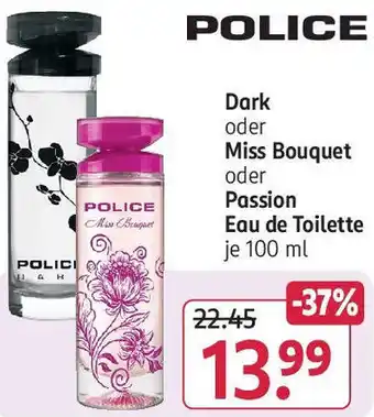 Rossmann POLICE Dark oder Miss Bouquet oder Passion Eau de Toilette 100 ml Angebot