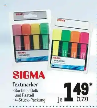 METRO Sigma Textmarker Angebot