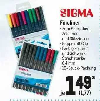 METRO Sigma Fineliner Angebot