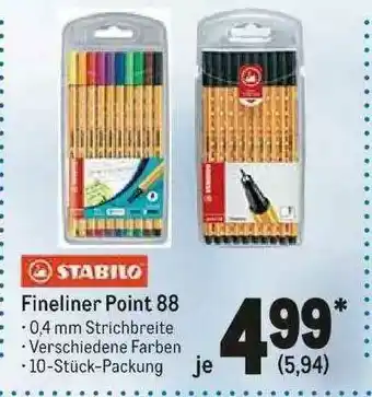 METRO Stabilo Fineliner Point 88 Angebot