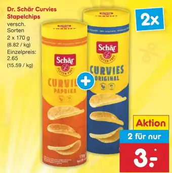 Netto Marken-Discount Dr. Schär Curvies Stapelchips 2 x 170 g Angebot