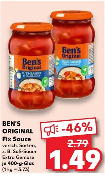 Kaufland BEN'S ORIGINAL Fix Sauce 400 g Glas Angebot