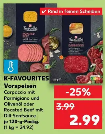 Kaufland K-FAVOURITES 120 Vorspeisen 120 g Packg. Angebot