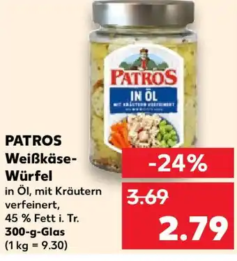 Kaufland PATROS Weißkäse- Würfel 300 g Glas Angebot