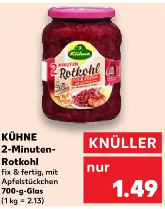 Kaufland KÜHNE 2-Minuten- Rotkohl 700-g-Glas Angebot