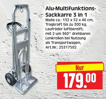 Herkules Baumarkt Alu-Multifunktions- Sackkarre 3 in 1 Angebot