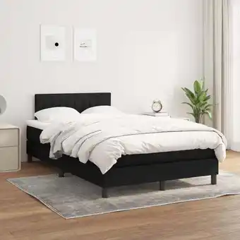 ManoMano Bonnevie - Boxspringbett mit Matratze Bett für Erwachsene Schlafzimmerbett Bett für Erwachsene Schlafzimmerbett Schwarz 120x2 Angebot