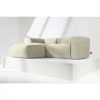 ManoMano Buffo Ecksofa Links 3/4 Sitzer mit extrem weicher und bequemer Sitz, ecru - Konsimo Angebot