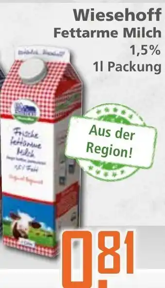 Klaas und Kock Wiesehoff Fettarme Milch 1L Angebot