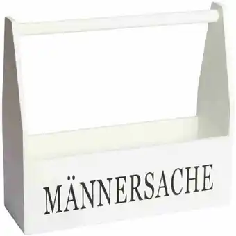 ManoMano nature trends Bügelkiste Männersache Weiß 34,5 cm - Holz Angebot