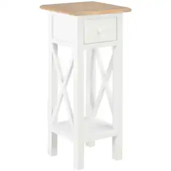 ManoMano Maisonchic - Beistelltisch,Kaffeetisch,Couchtisch Weiß 27 x 27 x 65,5 cm Holz VMEC599112 Angebot