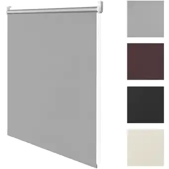 ManoMano Randaco - Verdunkelungsrollo Klemmfix ohne Bohren 100% Polyester 50cm x 160cm Grau Verdunklungsrollo Fensterrollo Rollo Seite Angebot