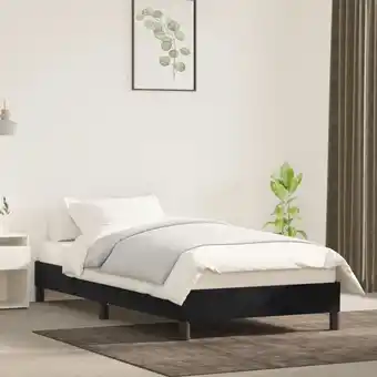 ManoMano Maisonchic - Bettgestell, Schlafzimmerbett, Erwachsenenbett Schwarz 90x200 cm Samt XTJTE123475 Angebot